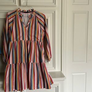 Beautiful cotton tiered dress from JCrew. 36 inches long and 22 inches across